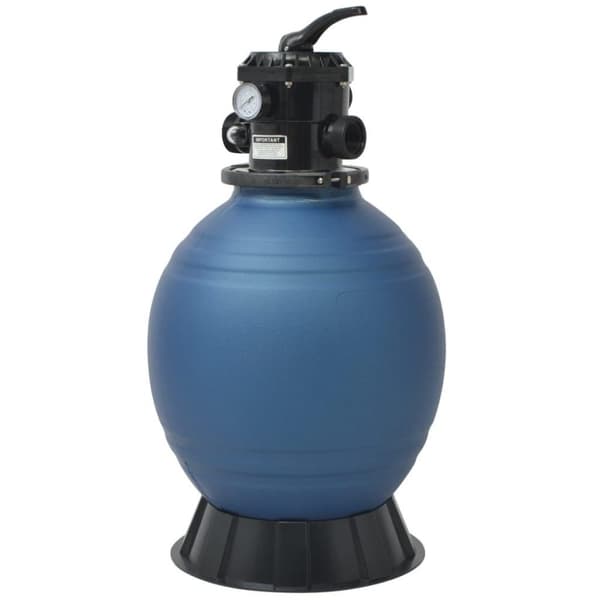 vidaXL Sandfilter och 6-vägsventil blå 460 mm