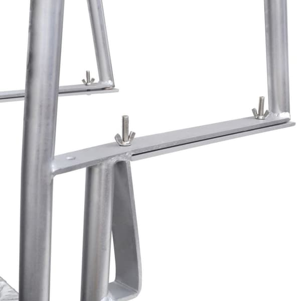 vidaXL 4-trins anløbs/poolstige aluminium 167 cm