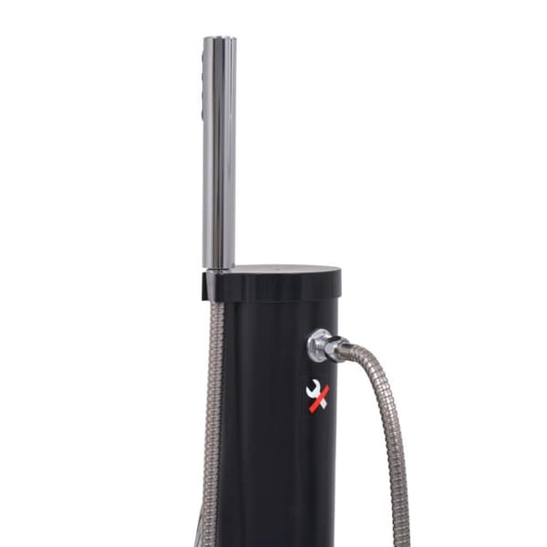 vidaXL solopvarmet bruser 8 l PVC stål