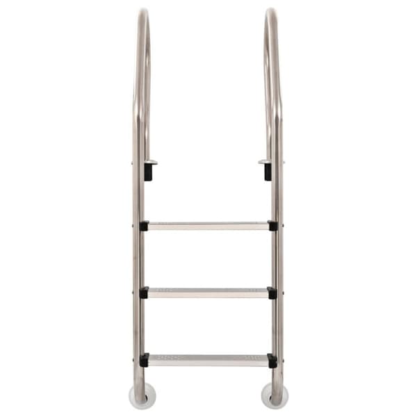 vidaXL Uima-altaan tikkaat 3 askelmaa 120 cm ruostumaton 304 teräs