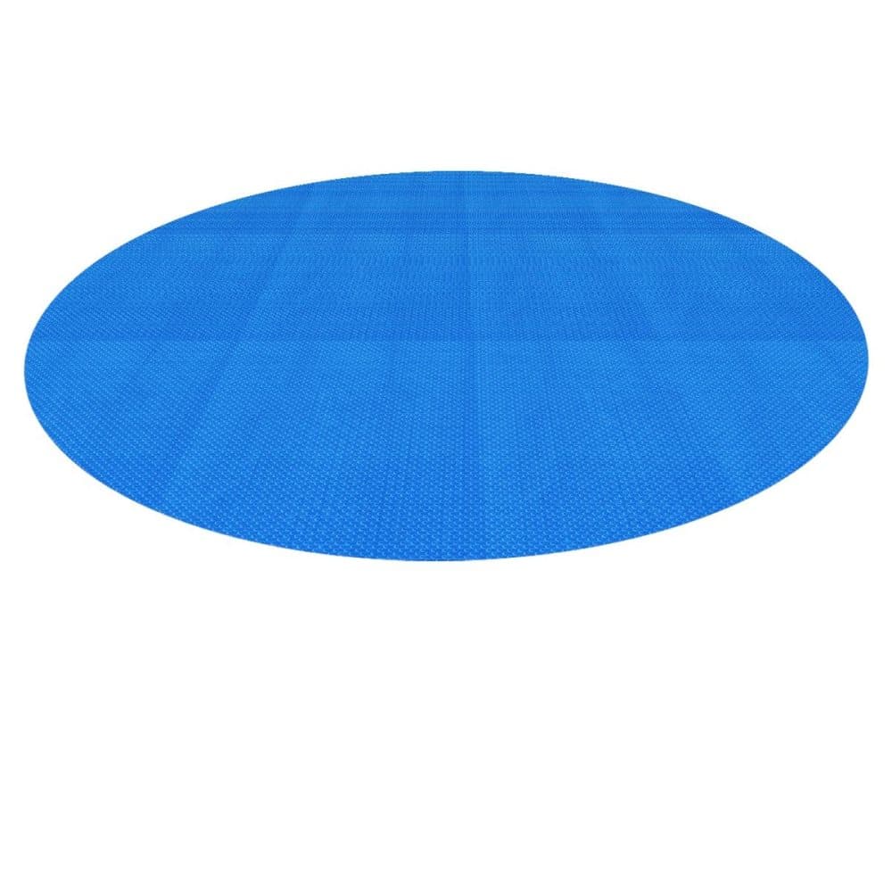 ECD Germany pool sol film Omkring 5 m diameter 400 um blå, PE bubbelplast, snabbare uppvärmning av vatten & lägre vattenavdunstning