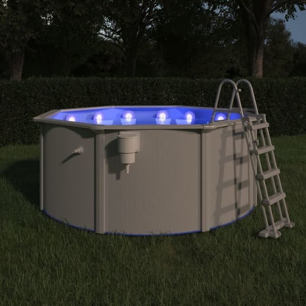 vidaXL LED-poollampe nedsænkelig og flydende fjernbetjening flerfarvet