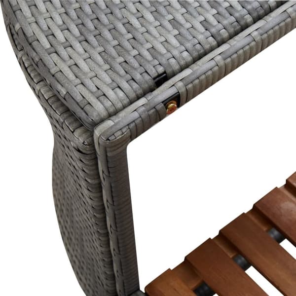 vidaXL omkrans til spabad 268x268x55 cm polyrattan grå