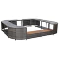 Miniatyrbillede 1 af 7: vidaXL omkrans til spabad 268x268x55 cm polyrattan grå