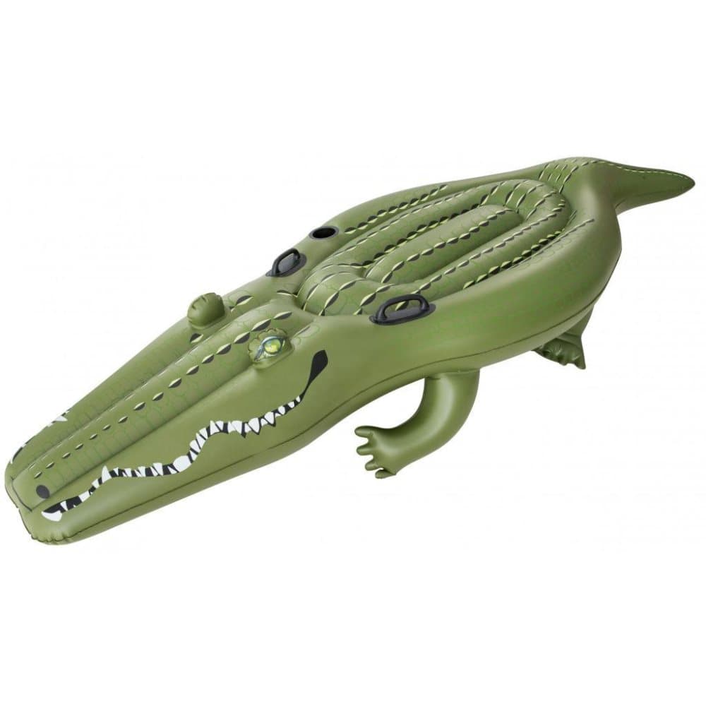 Bestway Bassengflåte krokodille 252x105x47 cm grønn