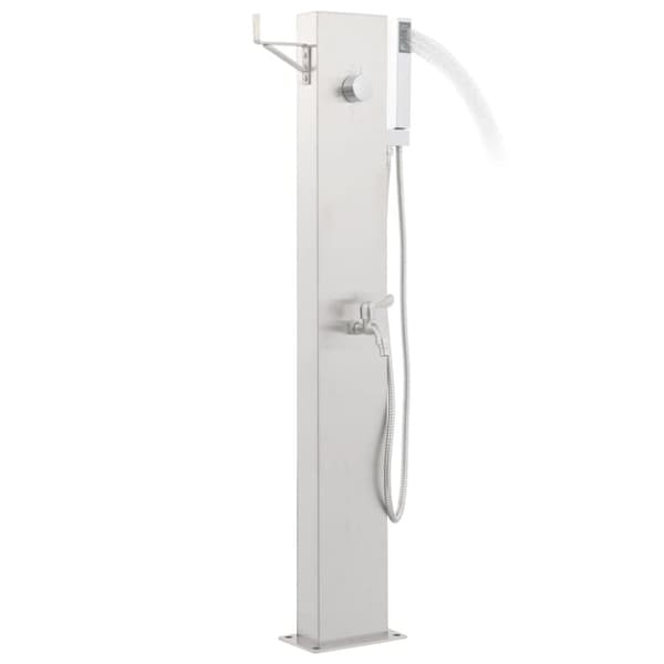 vidaXL Hagesdusjkran 110 cm rustfritt stål