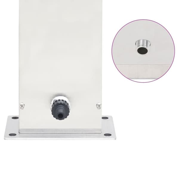 vidaXL Puutarhan suihkuhana 110 cm ruostumaton teräs
