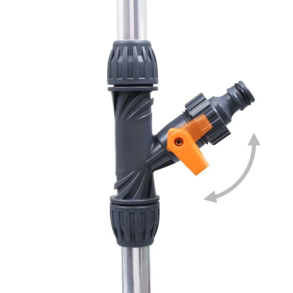 vidaXL Trädgårdsdusch med stativ 221 cm aluminium