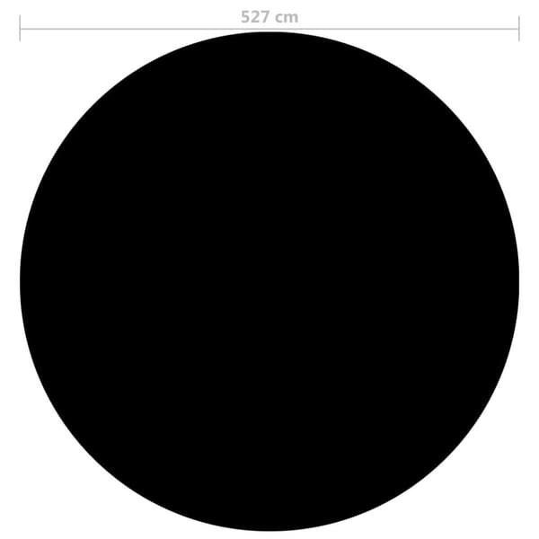 vidaXL poolovertræk 527 cm PE sort