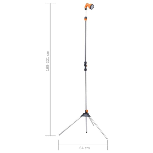 vidaXL Puutarhasuihku kolmijalalla 221 cm alumiini