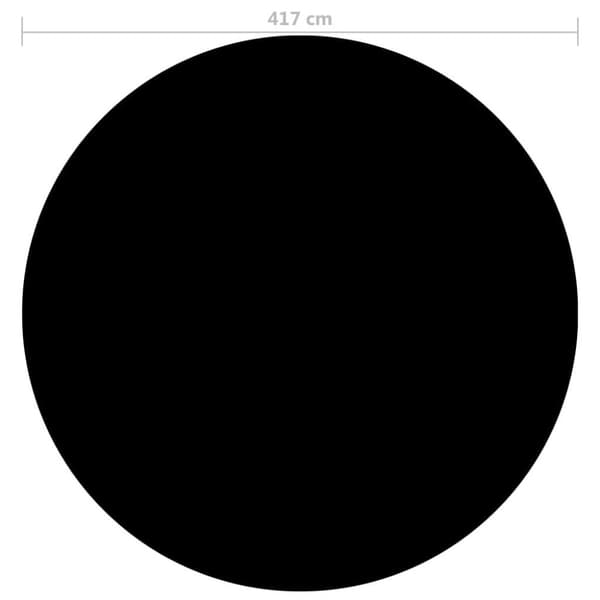 vidaXL Uima-altaan suoja musta 417 cm PE