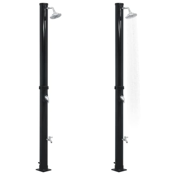 vidaXL Aurinkovoimasuihku 220 cm 20 l musta