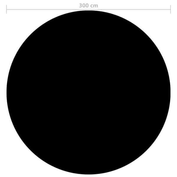 vidaXL Poolskydd svart 300 cm PE