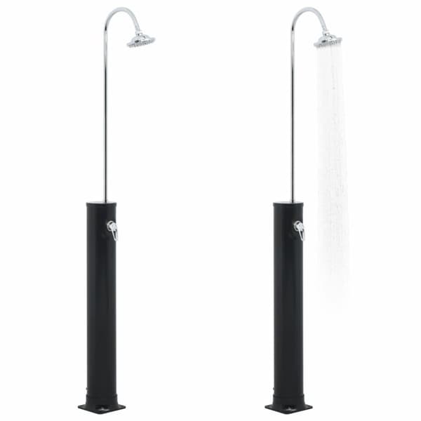 vidaXL solopvarmet bruser 214 cm 20 l sort