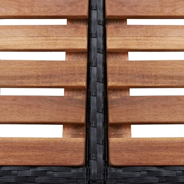 vidaXL Fyrkantig poolkant svart 268 x 268 x 55 cm konstrotting