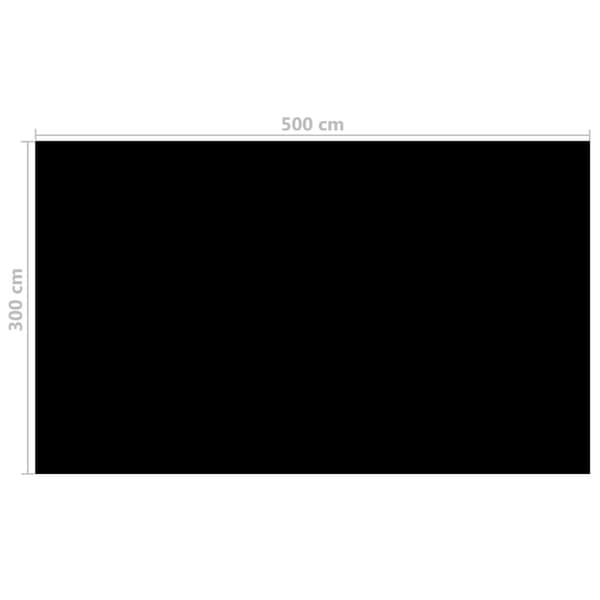 vidaXL Rektangulärt poolskydd 500x300 cm PE svart