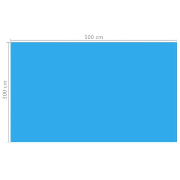 vidaXL Uima-altaan suoja suorakulmainen 500x300 cm PE sininen