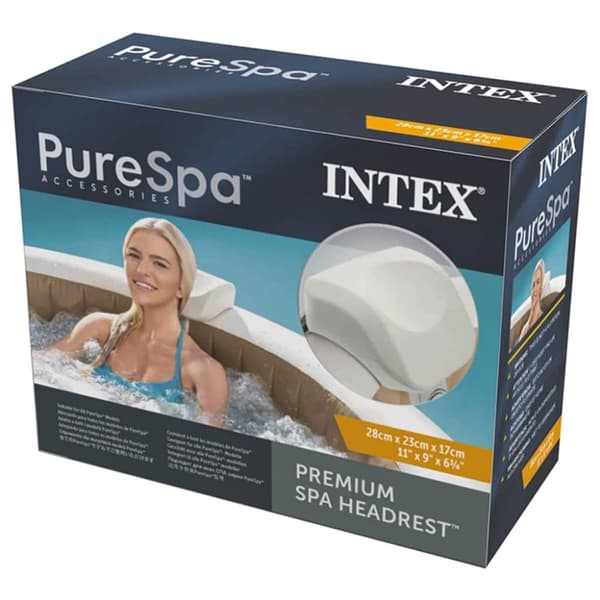 INTEX Hodestøtte Premium PureSpa hvit 28x23x17 cm skum