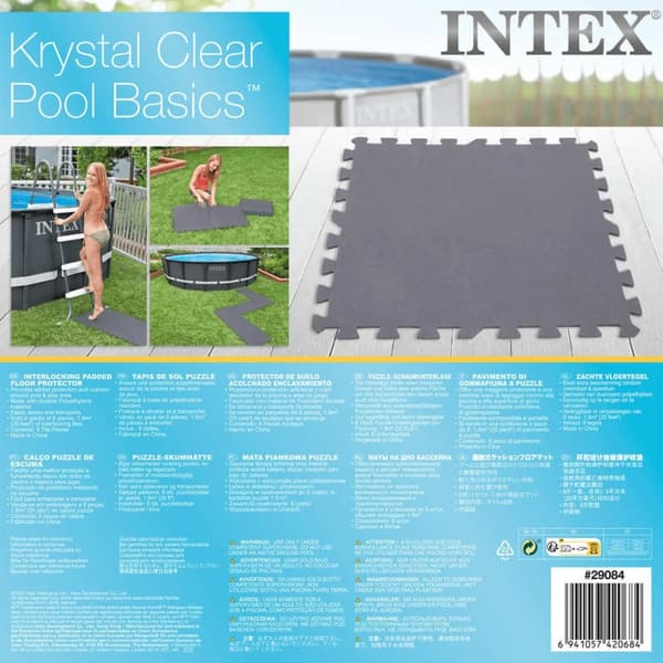 INTEX Golvskydd 8 st 50x50x0,5 cm 1,9 m²