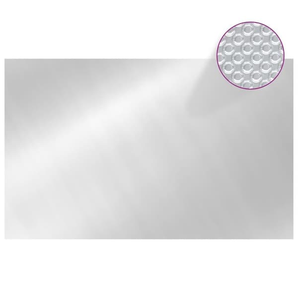 vidaXL Rektangulärt poolskydd 800x500 cm PE silver