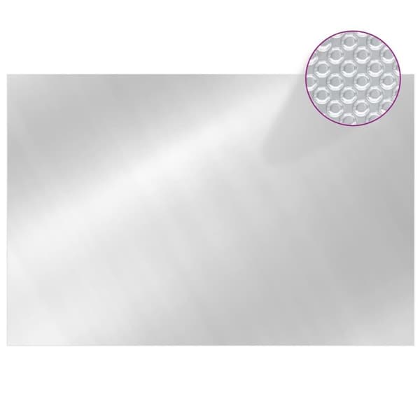 vidaXL Kelluva uima-altaan PE-aurinkoenergiakalvo 6x4 m hopea