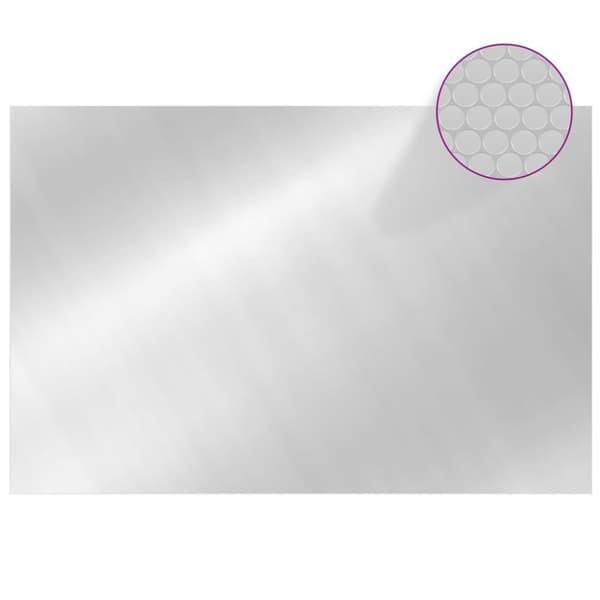 vidaXL Uima-altaan suoja suorakulmainen 600x400 cm PE hopea