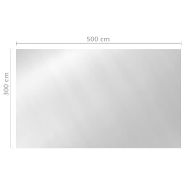 vidaXL rektangulært poolovertræk 500x300 cm PE sølvfarvet