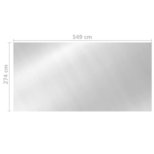 vidaXL Uima-altaan suoja hopea 549x274 cm PE