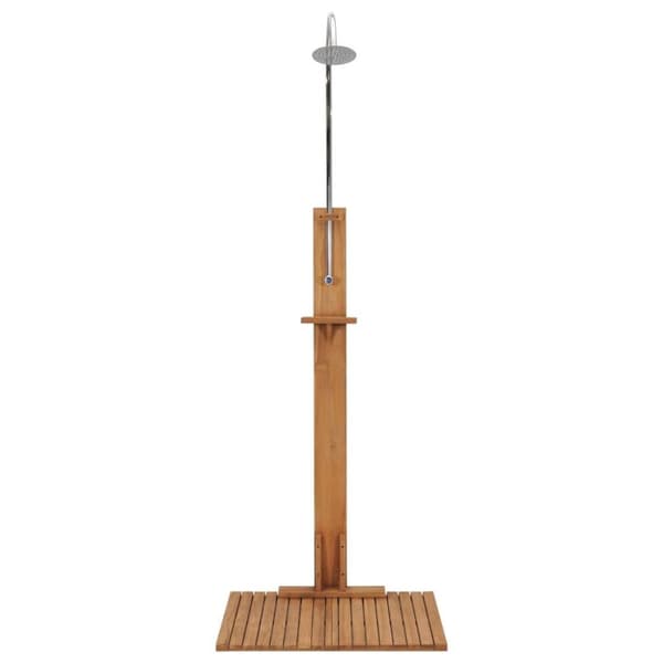 vidaXL Trädgårdsdusch 75x75x210 cm massiv teak