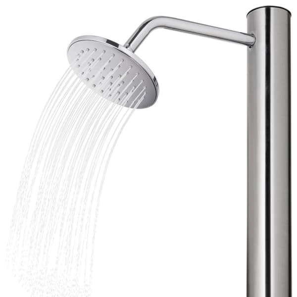 vidaXL Utedusch 215 cm rostfritt stål
