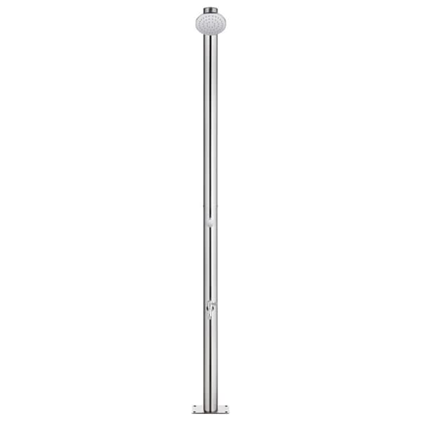vidaXL Utedusch 215 cm rostfritt stål