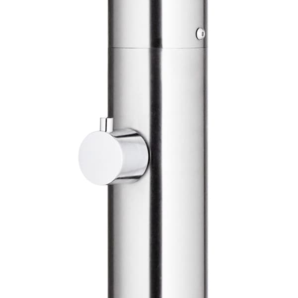 vidaXL Utedusch 215 cm rostfritt stål
