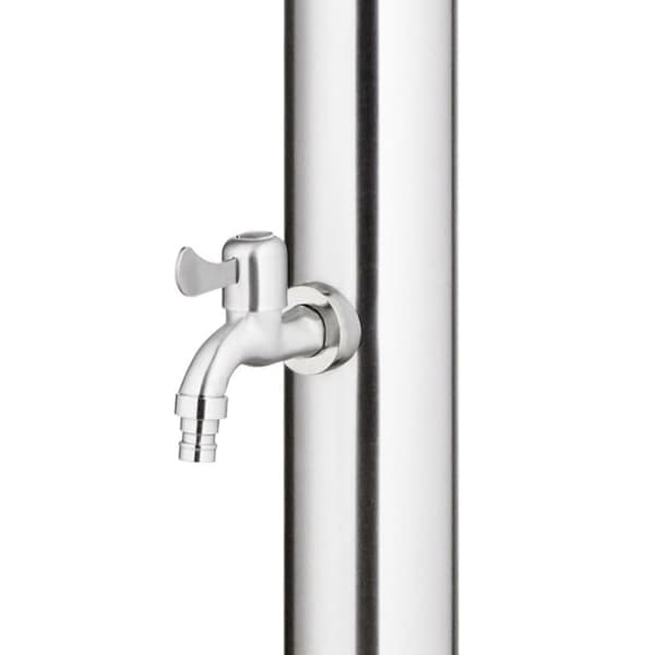 vidaXL Utedusch 215 cm rostfritt stål