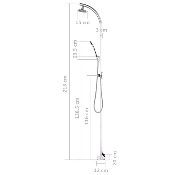 vidaXL Hagedusj 215 cm aluminium