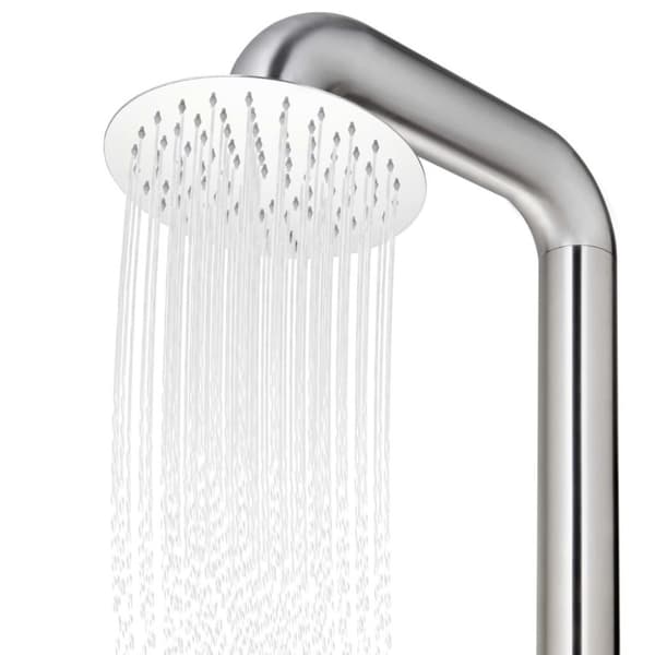 vidaXL Utedusch 225 cm rostfritt stål