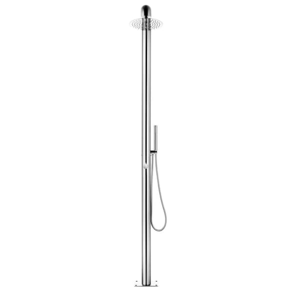vidaXL Utedusch 225 cm rostfritt stål