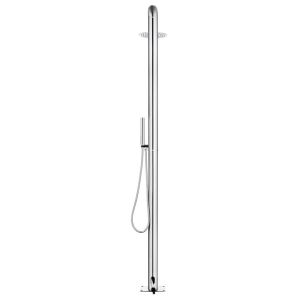 vidaXL Utedusch 225 cm rostfritt stål