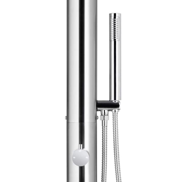 vidaXL Utedusch 225 cm rostfritt stål