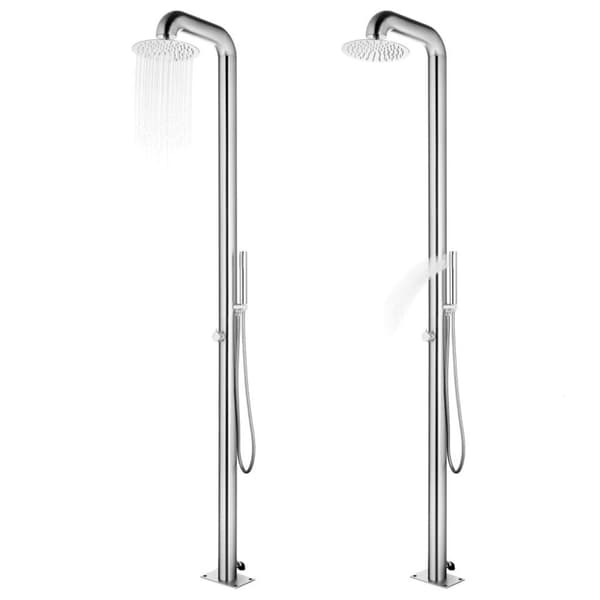 vidaXL Utedusch 225 cm rostfritt stål