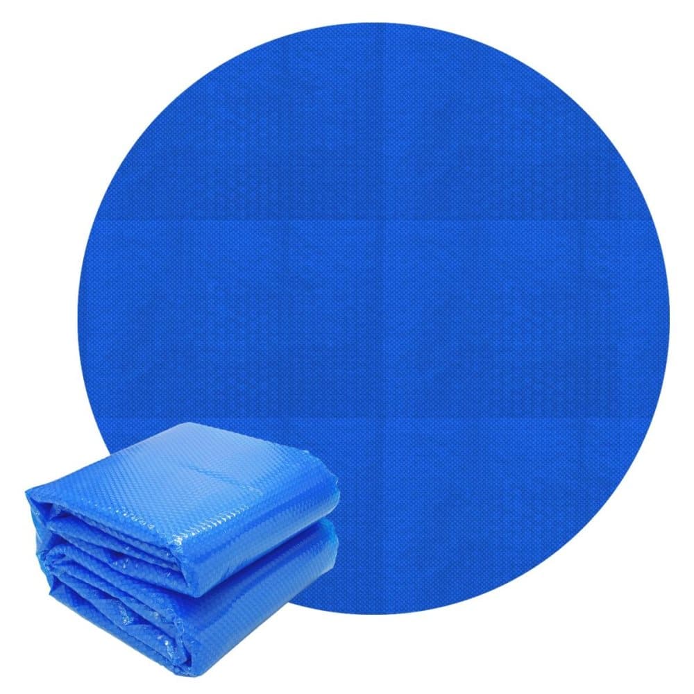 ECD Germany pool solar film runt Ø 5m 140 pm blå, PE bubbelplast, snabbare uppvärmning av vatten och lägre vattenavdunstning