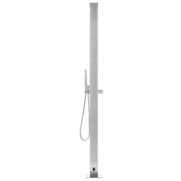 vidaXL havebruser med brun bund 225 cm rustfrit stål