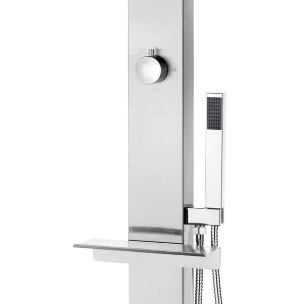 vidaXL havebruser med brun bund 225 cm rustfrit stål
