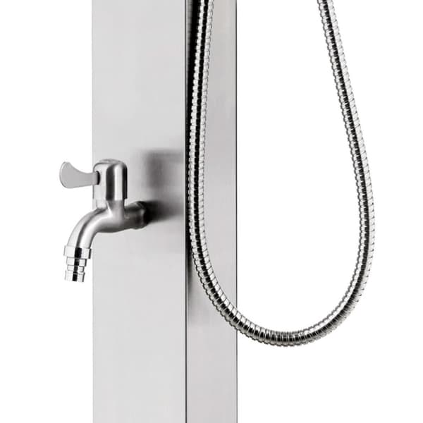 vidaXL havebruser med grå bund 225 cm rustfrit stål