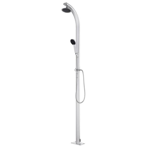 vidaXL havebruser med brun bund 220 cm aluminium