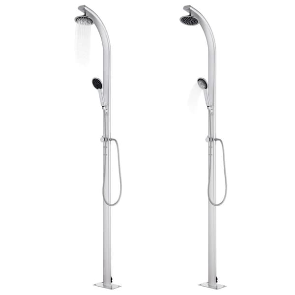 vidaXL havebruser med grå bund 220 cm aluminium