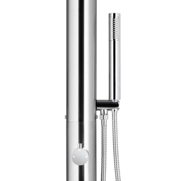 vidaXL havebruser med brun bund 225 cm rustfrit stål