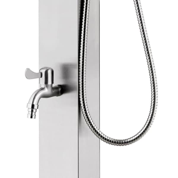 vidaXL havebruser med brun bund 225 cm rustfrit stål
