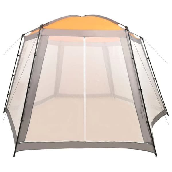 vidaXL Pooltält tyg 500x433x250 cm grå