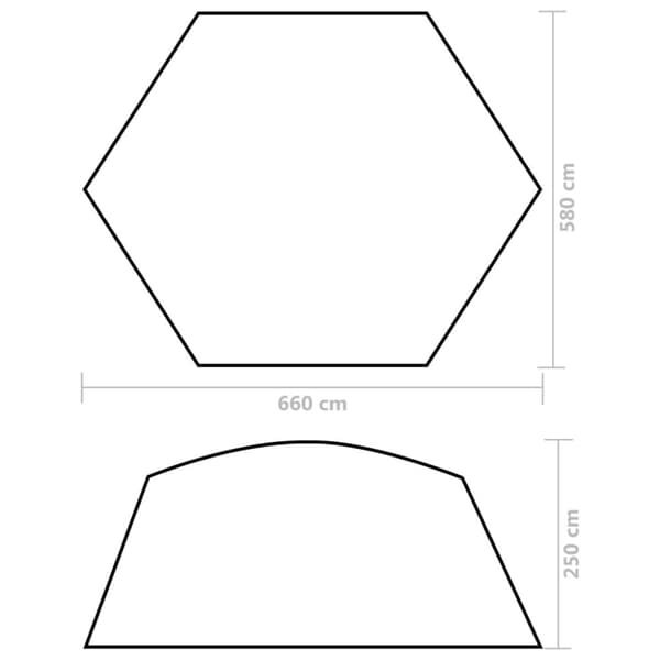 vidaXL Bassengtelt stoff 660x580x250 cm grønn
