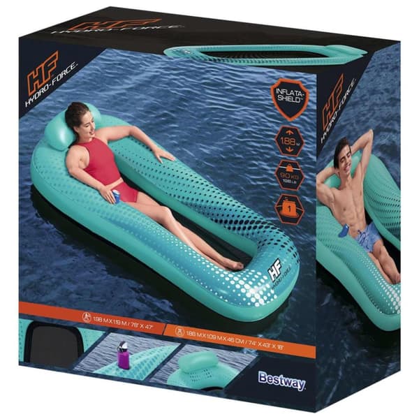 Bestway Hydro Force Sol Venture Badmadrass 188x109 cm blå
